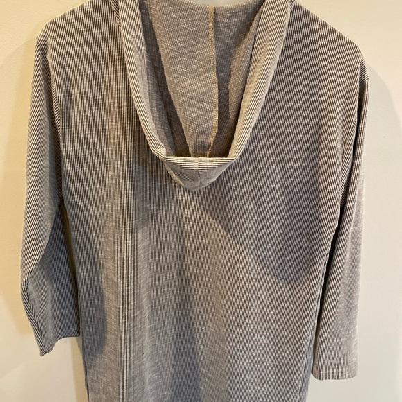 Cozy Casual Open Duster Cardigan Gray Small - Picture 6 of 7